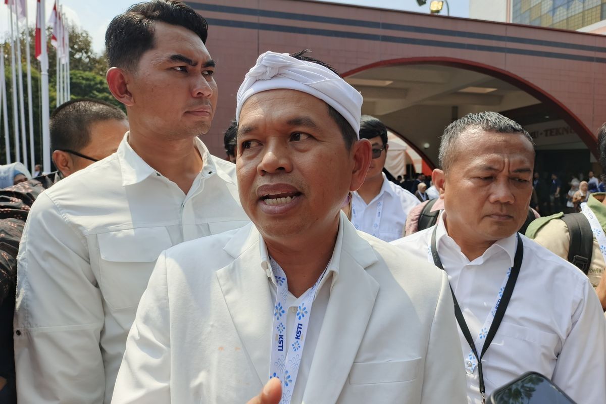 Gubernur Jawa Barat Dedi Mulyadi Sasana Budaya Ganesha (Sabuga), Institut Teknologi Bandung (ITB) di Jalan Tamansari, Kota Bandung, Kamis (7/8/2025).