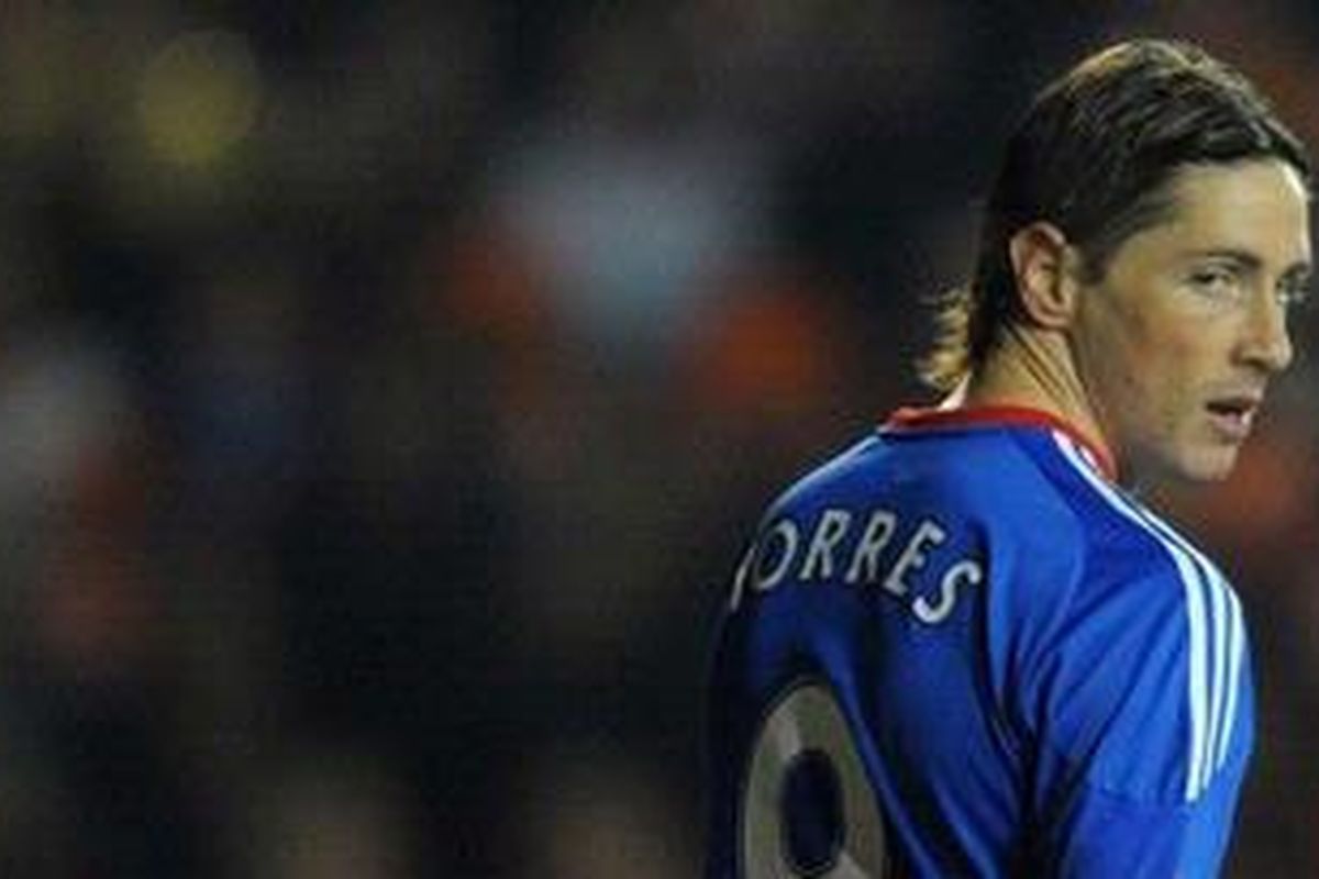 Penyerang Chelsea Fernando Torres.