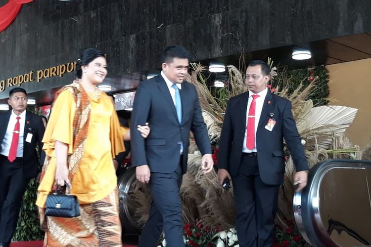 Putri Presiden Joko Widodo, Kahiyang Ayu, saat menghadiri pelantikan Presiden Joko Widodo dan Wapres Maruf Amin pada Minggu (20/10/2019).