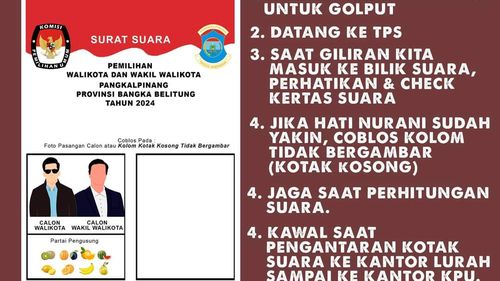 Kampanye Mendukung Kotak Kosong Mulai Bermunculan di Bangka Belitung