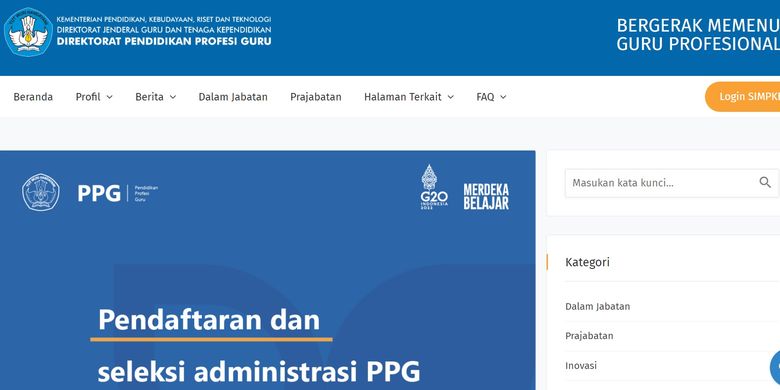 Foto : Kemendikbud Tunda Registrasi PPG 2022, Cek Syarat Dan Cara Daftarnya