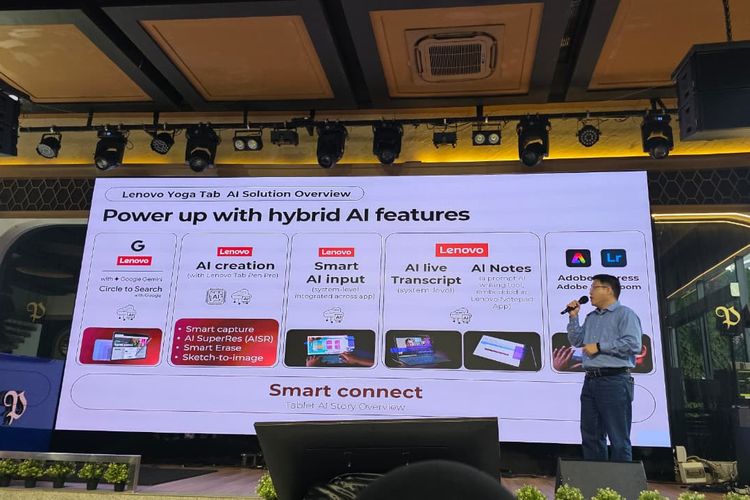 Berbagai fitur AI yang ada di Lenovo Yoga Tab.