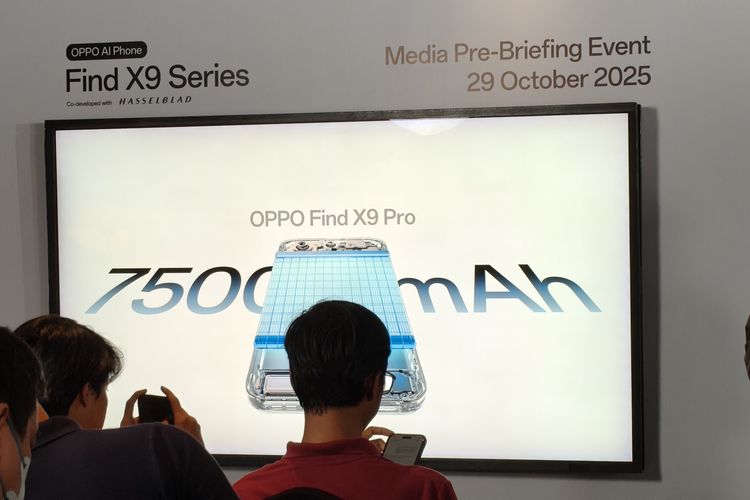 Fitur baterai 7.500 mAh di Oppo Find X9 Pro.