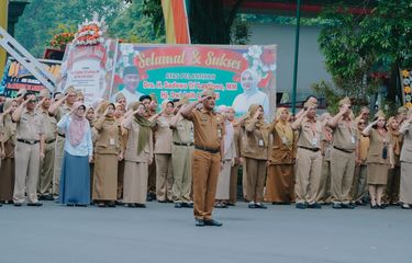 Apel ASN di depan Pendopo Bupati Banyumas, Jawa Tengah, Senin (3/3/2025).