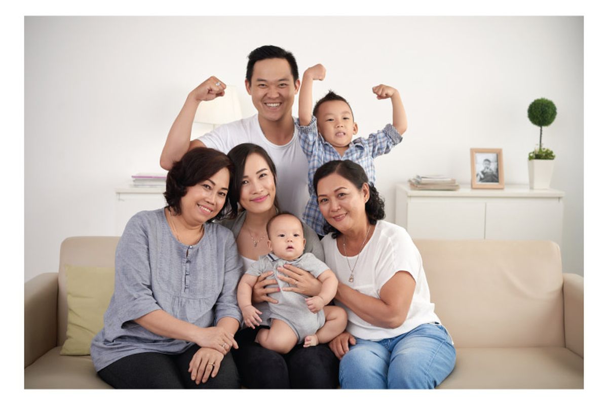 Ilustrasi keluarga yang menerapkan pola hidup sehat akan merasa bahagia.

