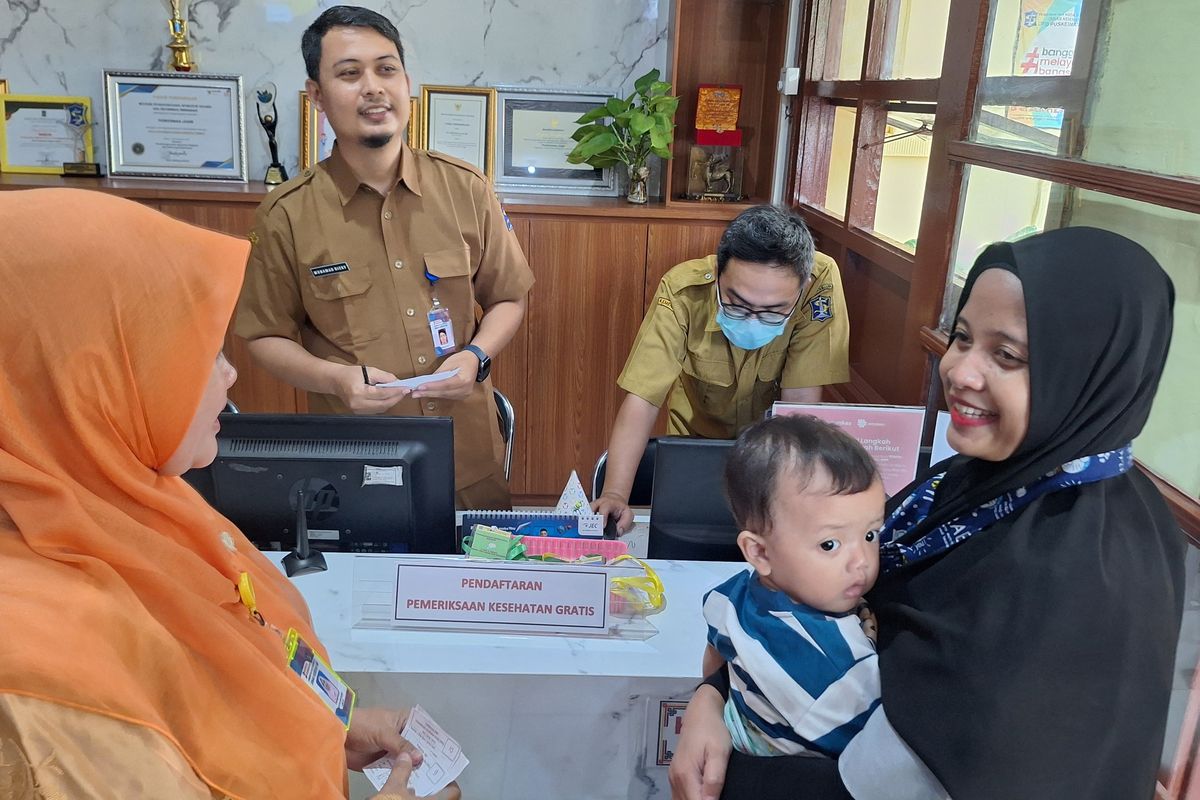 Pengecekan Kesehatan Gratis di Puskesmas Jagir, Selasa (11/2/2025).