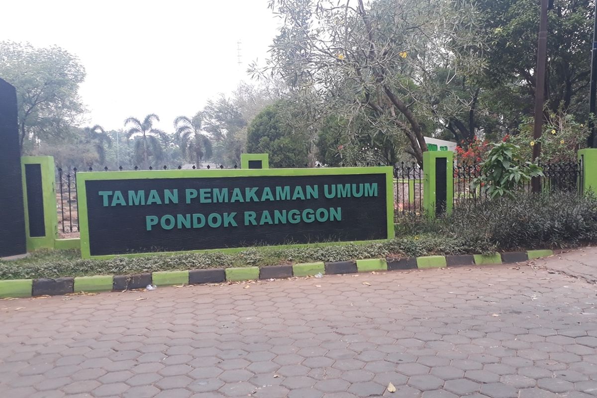 Tempat Pemakaman Umum (TPU) Pondok Ranggon, Cipayung, Jakarta Timur, Selasa (15/10/2019).