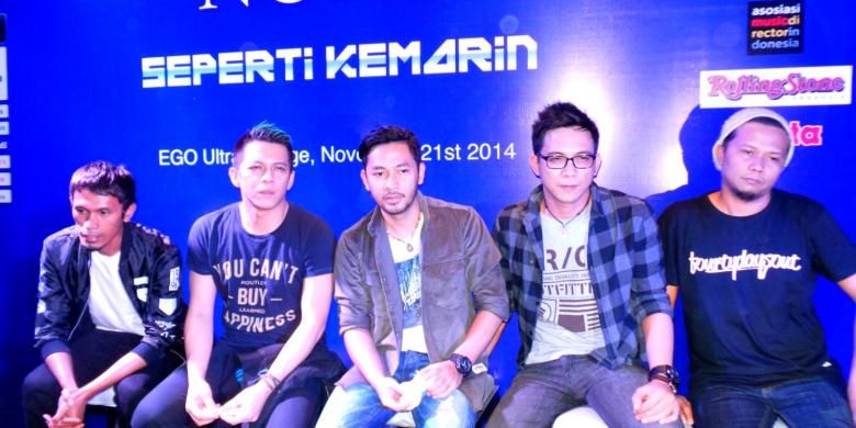 Grup band NOAH dalam jumpa pers peluncuran single kedua album Second Chance, Seperti Kemarin, di EGO Ultra Lounge, X2 Complex, Plaza Senayan, Jakarta Pusat, Jumat (21/11/2014).