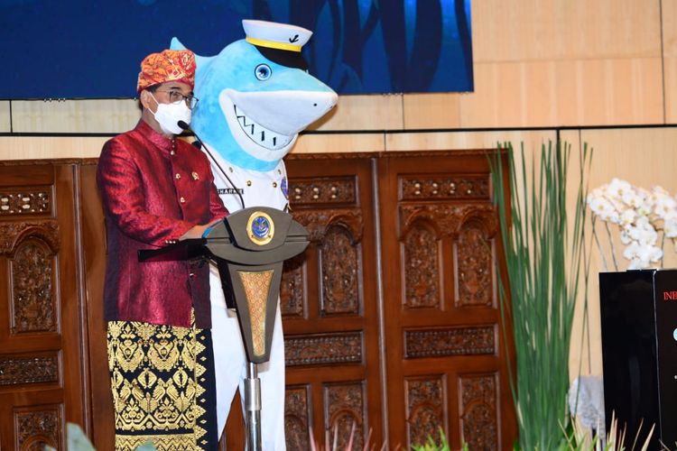 Menteri Perhubungan (Menhub) Budi Karya Sumadi saat membuka Indonesian Transportation English Olympics (ITEO) Tahun 2021.