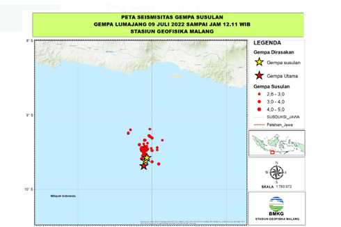 Analisis BMKG soal Gempa M 5,2 Lumajang Hari Ini