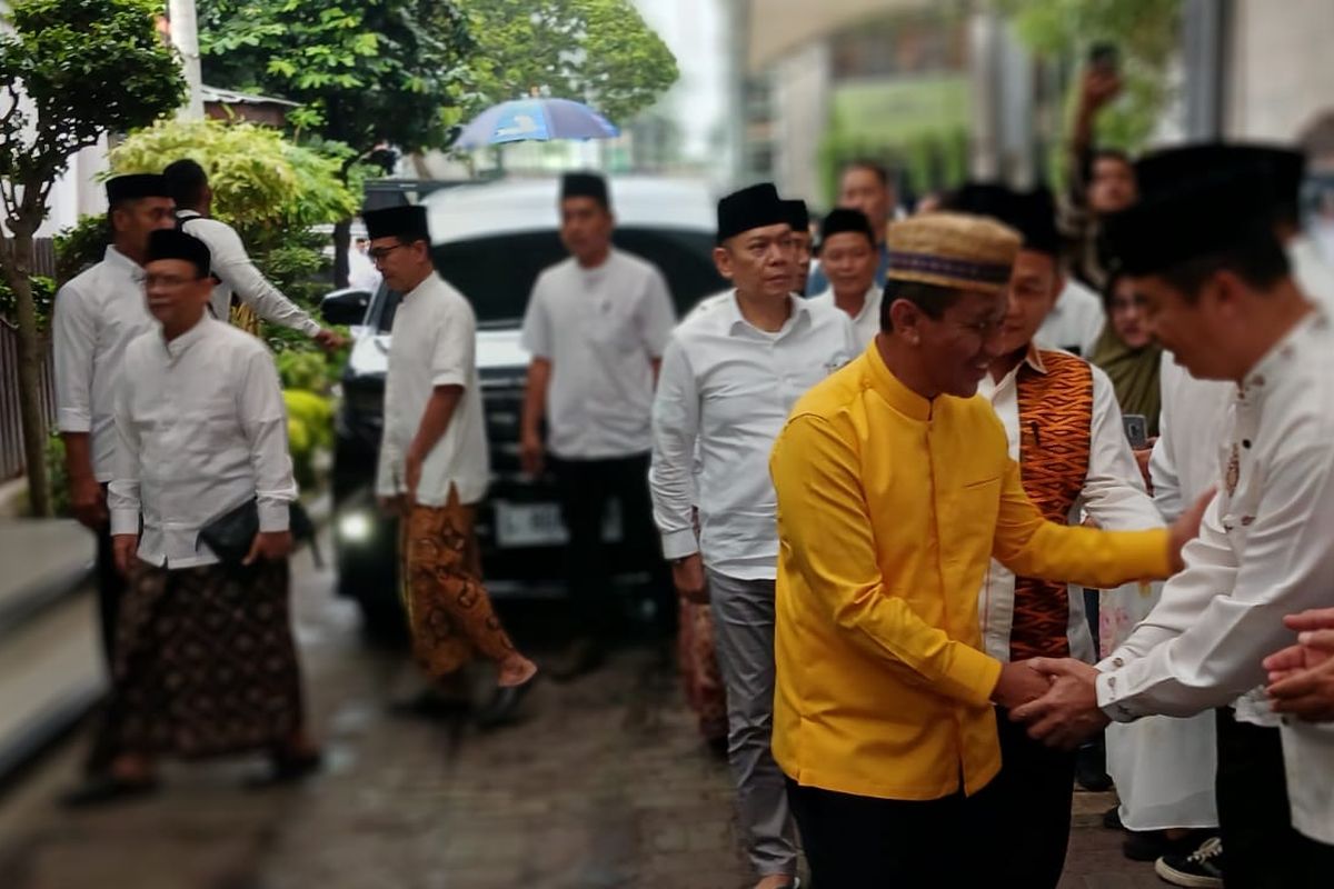 Ketua Umum Partai Golkar Bahlil Lahadalia berkunjung ke Pondok Pesantren (Ponpes) Tebuireng di Jombang, Jawa Timur, Jumat (14/3/2025).