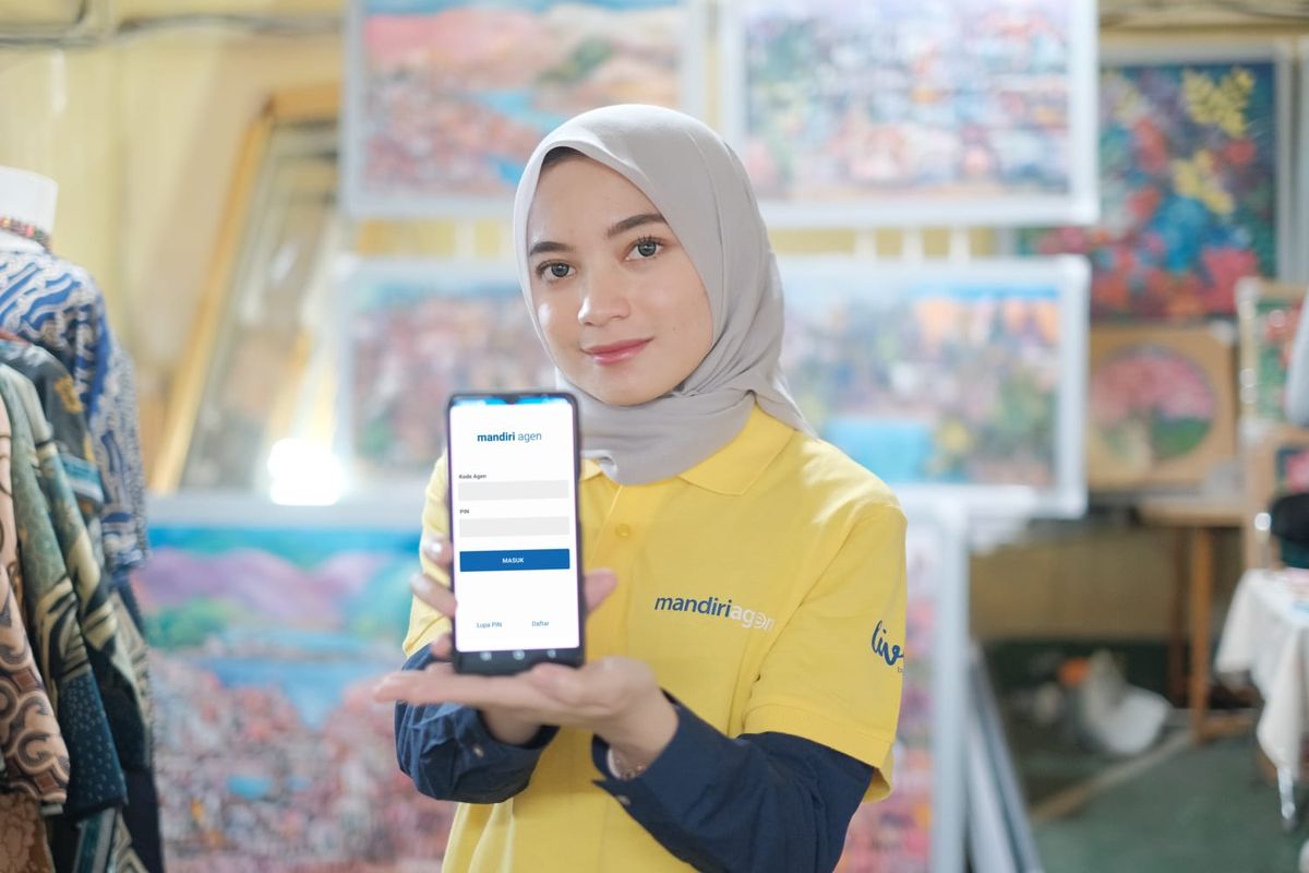 Aplikasi Mandiri Agen untuk mendigitalisasi agen laku pandai Bank Mandiri atau Mandiri Agen dalam mempercepat inklusi keuangan di Tanah Air.