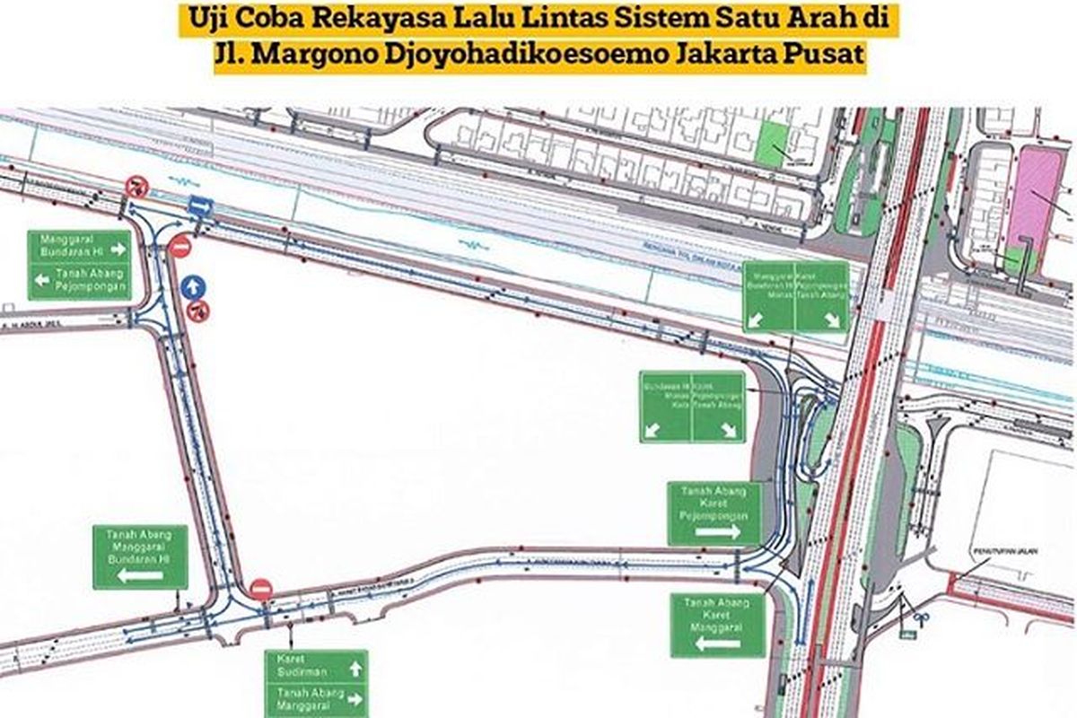 Uji Coba Rekayasa Lalu Lintas Sistem Satu Arah di Jakarta Pusat