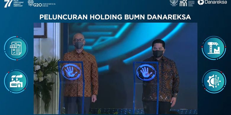 Peresmian Holding BUMN Danareksa oleh Menteri BUMN Erick Thohir, Rabu (20/7/2022). 