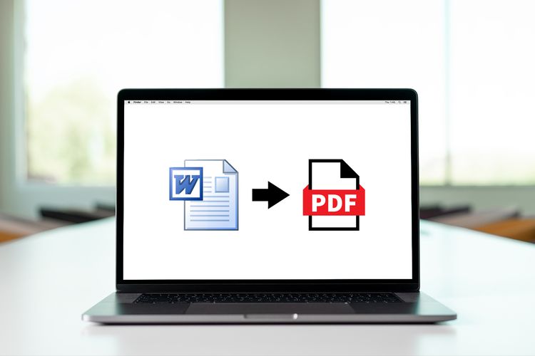 Cara mengubah file Word ke PDF di MacBook.