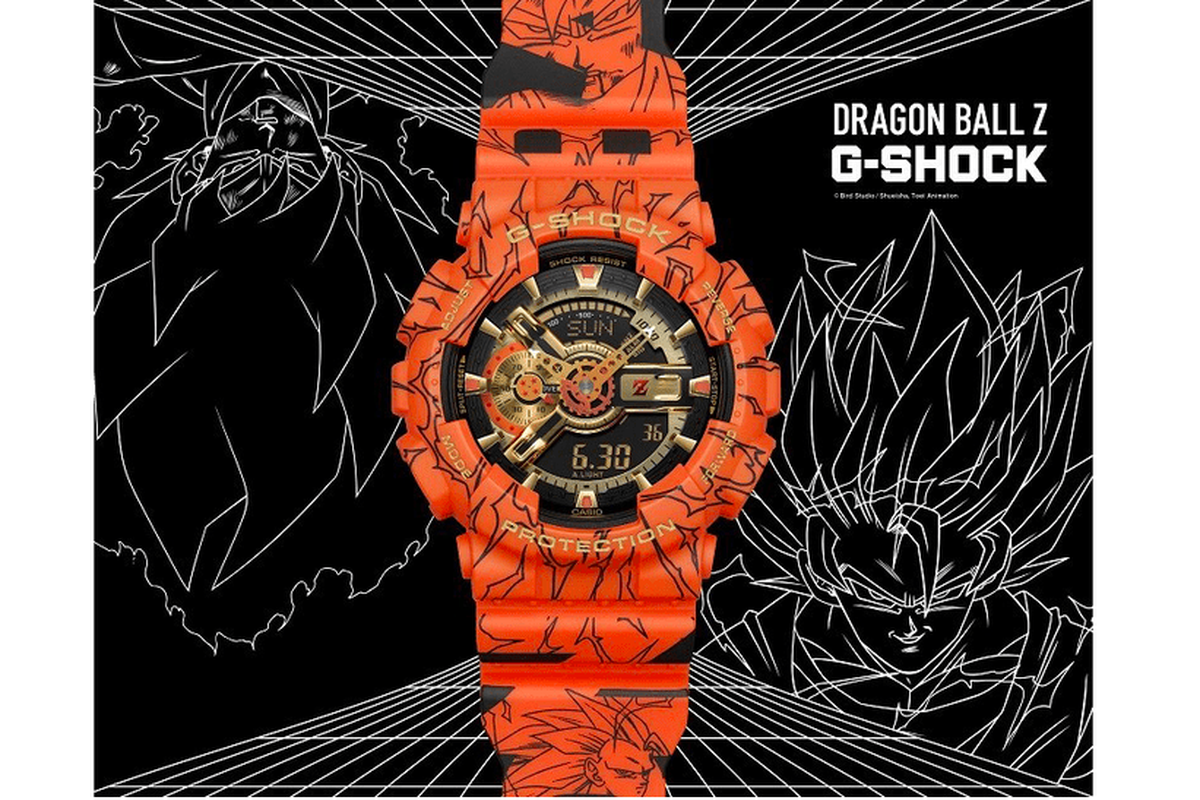 Jam tangan GA-110 yang merupakan kolaborasi G-SHOCK dengan animasi Jepang, Dragon Ball Z.