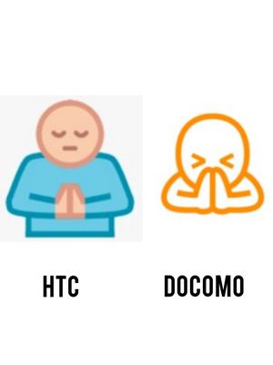 Ilustrasi emoji yang menggambarkan orang sedang berdoa