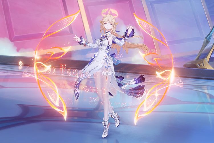 Ilustrasi karakter Nicole di Genshin Impact  Luna VII.