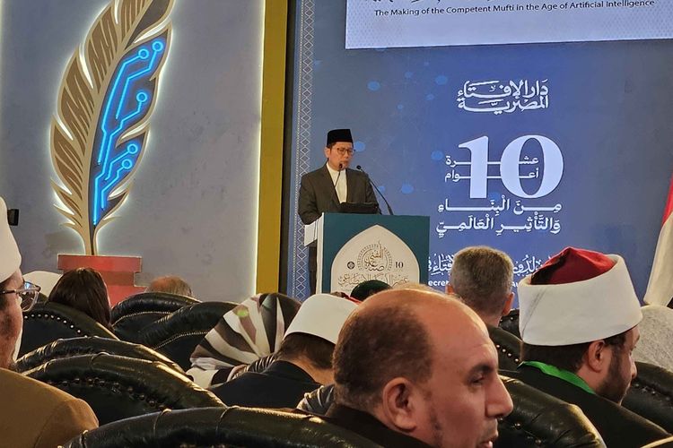 Ketua MUI Bidang Dakwah dan Ukhuwah KH Cholil Nafis menjadi narasumber dalam Konferensi Internasional ke-10 Sekretariat Jenderal Lembaga dan Badan Fatwa di Dunia yang digelar di Kairo, Mesir pada 12-13 Agustus 2025.