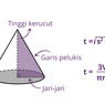 Rumus Mencari Tinggi Kerucut