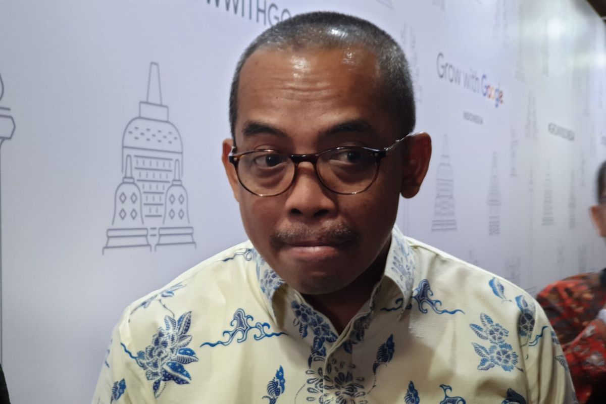 Direktur Jenderal Pajak, Suryo Utomo saat ditemui awak media di acara Grow with Google, di Perpustakaan Nasional, Jakarta Pusat, Selasa (18/2/2020).