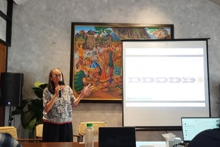 Chrisandini acara Sesi Pembekalan Jurnalis oleh Climate Solutions Partnership di Jakarta Selatan, Selasa (27/5/2025).