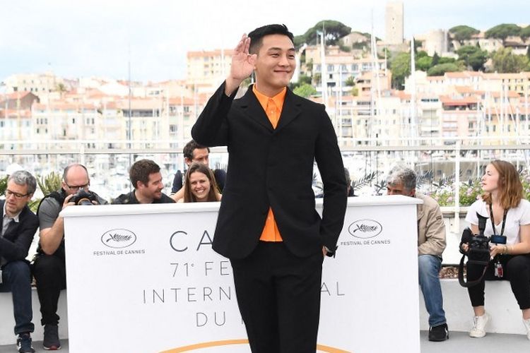 Aktor asal Korea Selatan Yoo Ah In menghadiri sesi pemotretan untuk filmnya yang bertajuk Burning di Festival Film Cannes, di Cannes, Perancis, pada 17 Mei 2018.