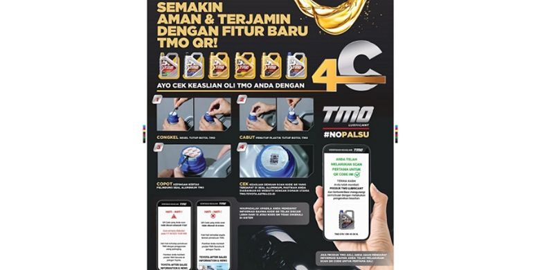 TAM Hadirkan Fitur TMO QR Untuk Cek Keaslian Oli