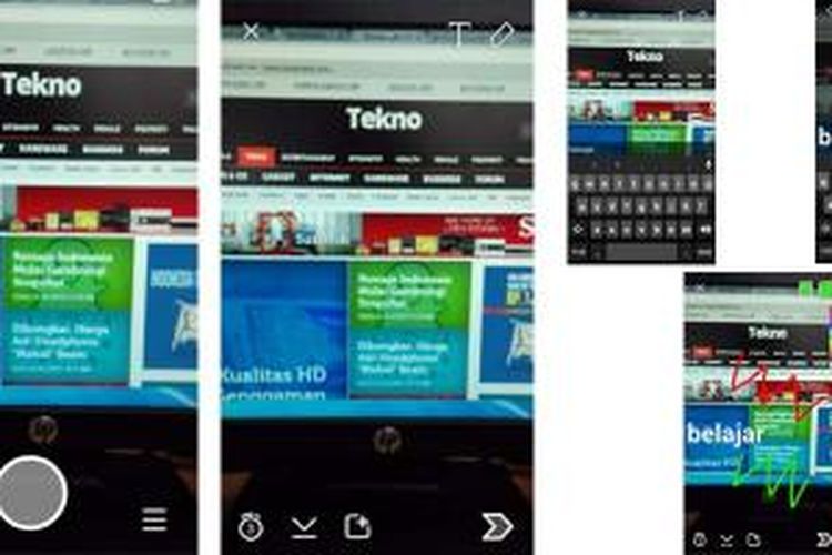 Membidik gambar dan video di Snapchat