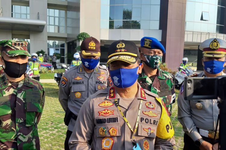 Kapolda Jateng Irjen Pol. Ahmad Luthfi saat menggelar apel di Mapolda Jateng, Kamis (23/7/2020).