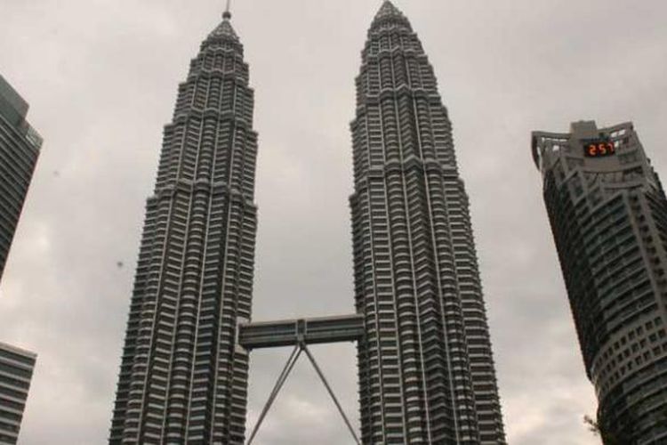 Menara kembar di Kuala Lumpur, Malaysia.