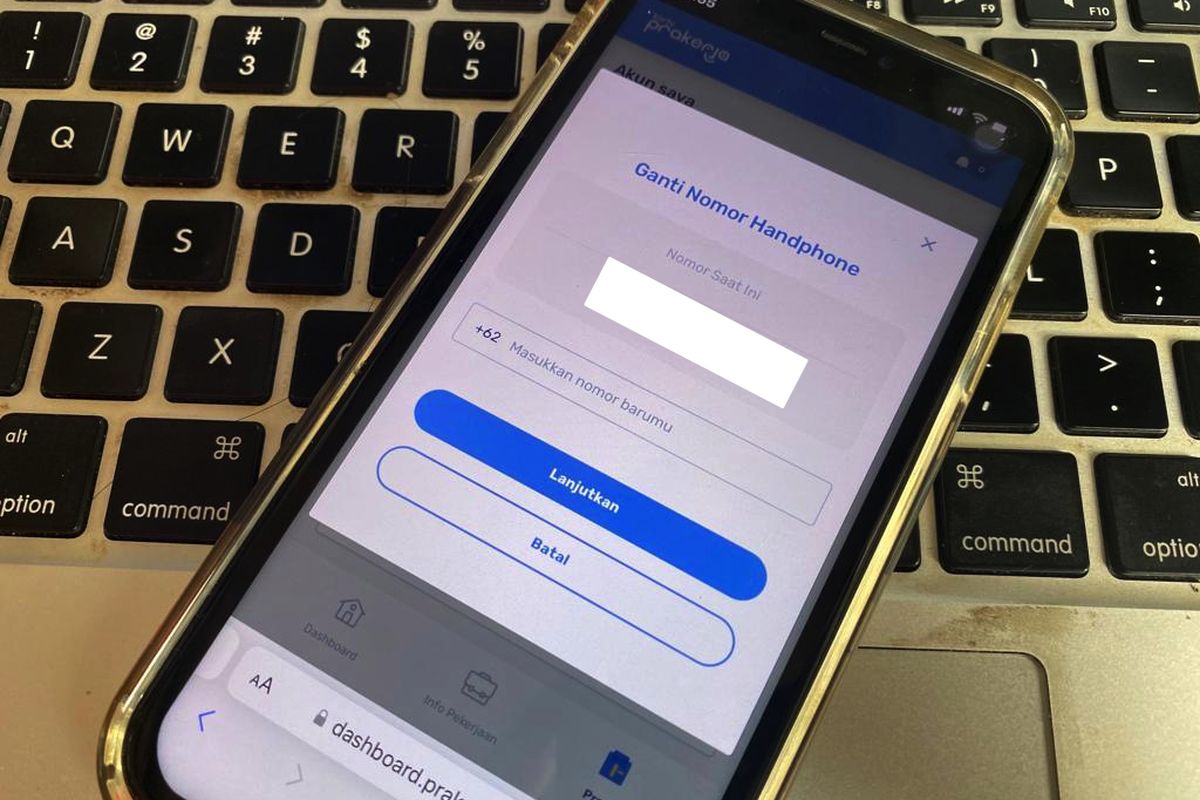Ilustrasi cara mengganti nomor HP setelah lolos Prakerja.