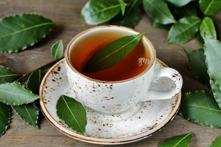 Ilustrasi teh daun salam, rebusan daun salam untuk menurunkan asam urat secara alami, Rebusan daun apa yang bisa mengobati asam urat?