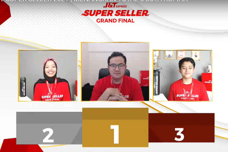 Para pemenang program J&T Super Seller 2021 (tangkapan layar youtube J&T Express Indonesia)