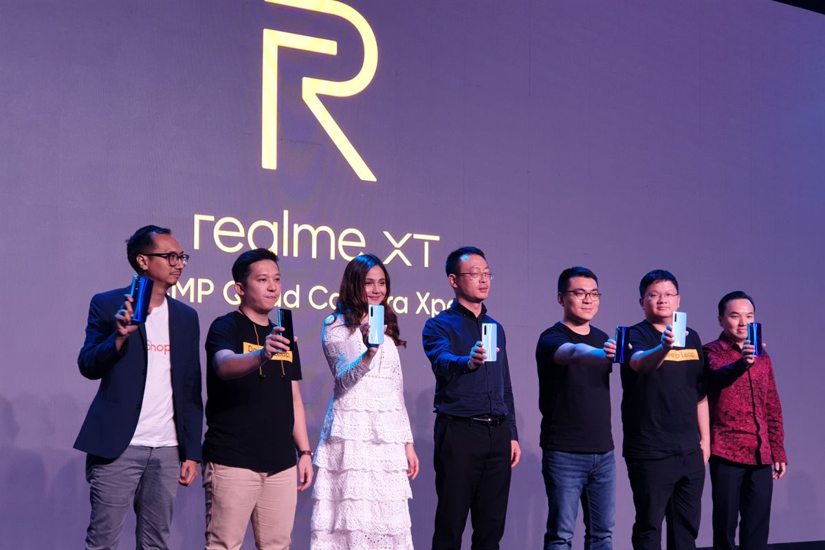 Peluncuran Realme XT di Jakarta, Rabu (23/10/2019).