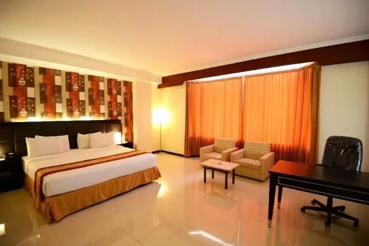 Salah satu kamar di Hotel New Coklat, dekat Stasiun Gubeng Surabaya.