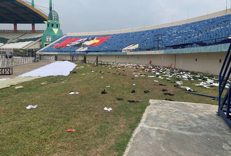 BERITA FOTO: Kondisi Stadion Si Jalak Harupat Usai Kerusuhan Persib Vs Persija