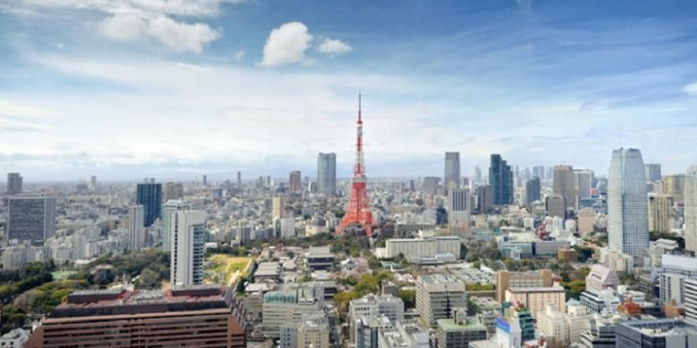 Gedung perkantoran di Tokyo Jepang