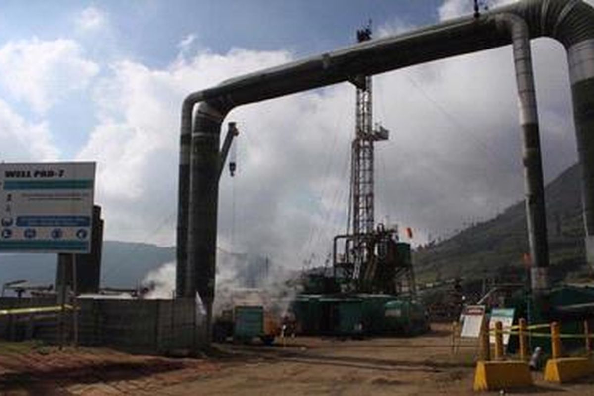 Salah satu pipa panas bumi di Dataran Tinggi Dieng milik PT Geo Dipa Energy.