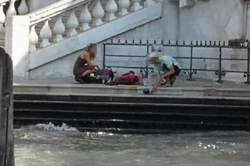 Ketahuan Bikin Kopi di Tepi Jembatan Venesia, 2 Turis Jerman Didenda Rp 14 Juta