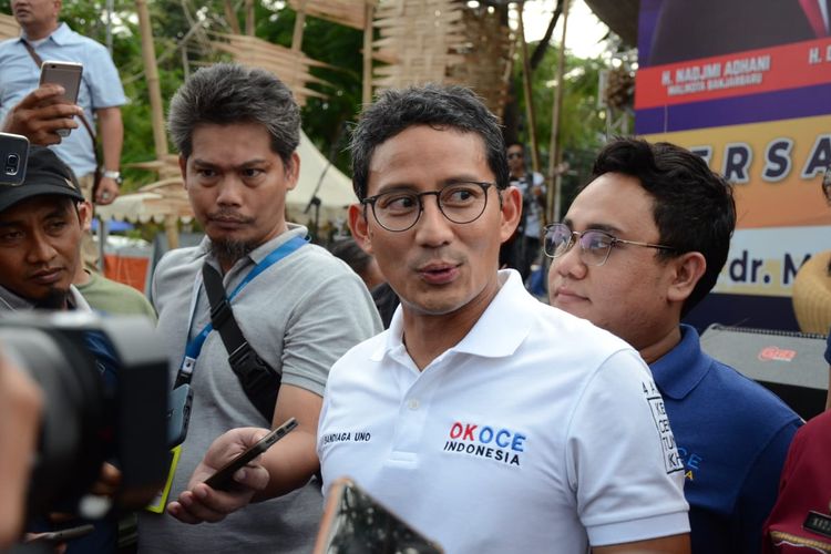 Sandiaga Uno melalui OK Oce melakukan kerja sama dengan Pemerintah Kota Banjarbaru dengan target menciptakan 15 ribu wirausaha baru dari kalangan milenial di Kalimantan Selatan, Rabu (11/12/2019).