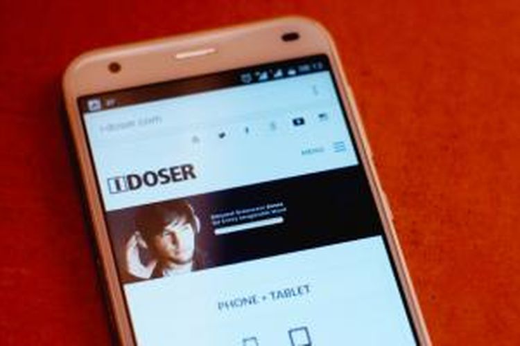 Situs I-Doser yang disebut sebagai narkotika digital, dibuka menggunakan ponsel