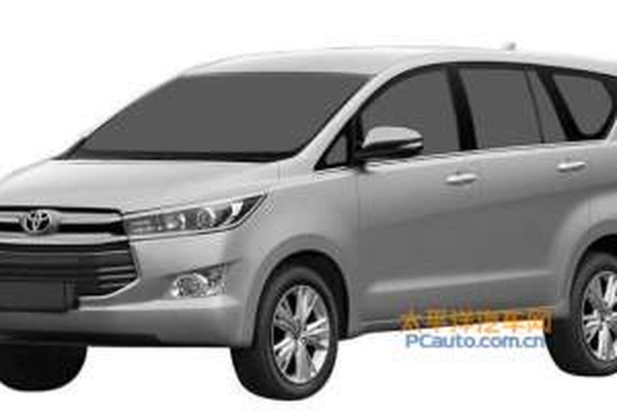 Desain patent Toyota Innova masuk daftar paten di China.