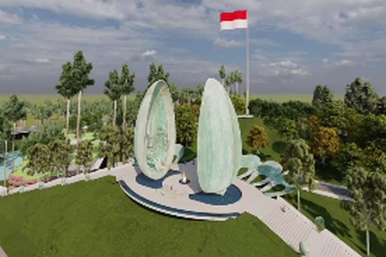 Desain Hero Memorial atau Plaza Pahlawan yang dirancang oleh Gubernur Jawa Barat, Ridwan Kamil. 
