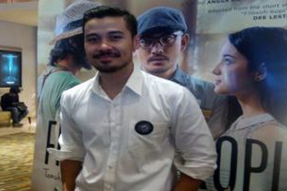 Chicco Jerikho hadir dalam press screening film Filosofi Kopi, yang dibintanginya, di Epicentrum XXI, Kuningan, Jakarta Selatan, Selasa (7/4/2015).