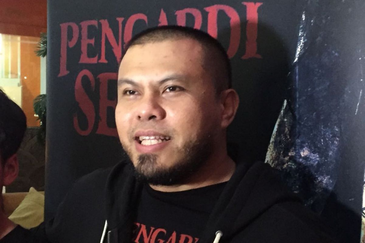 Joko Anwar menghadiri jumpa pers dan screening film Pengabdi Setan di XXI Epicentrum, Kuningan, Jakarta Selatan, Rabu (20/9/2017).