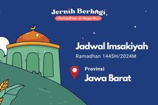 Jadwal Imsak dan Buka Puasa di Kabupaten/Kota di Jawa Barat, 17 Maret 2024