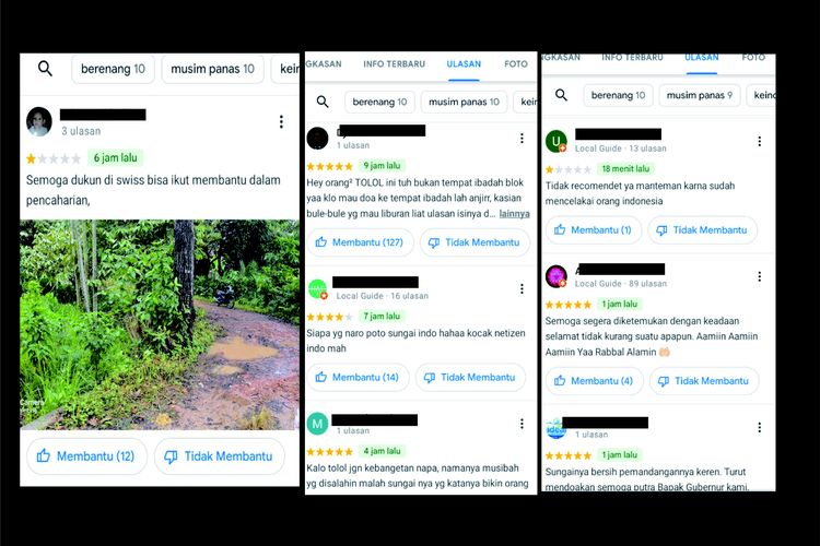 netizen serbu review google maps Sungai Aare