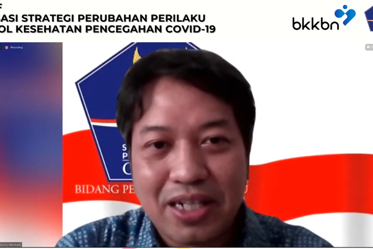 Ketua Bidang Perubahan Perilaku Satgas Penanganan Covid-19, Sonny Harry B Harmadi menyampaikan upaya dalam memerangi Covid-19 lewat webinar, Jumat (2/10/2020).
