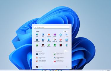 Ilustrasi tampilan layar Windows 11.